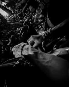 A shamanic trance with a tambourine